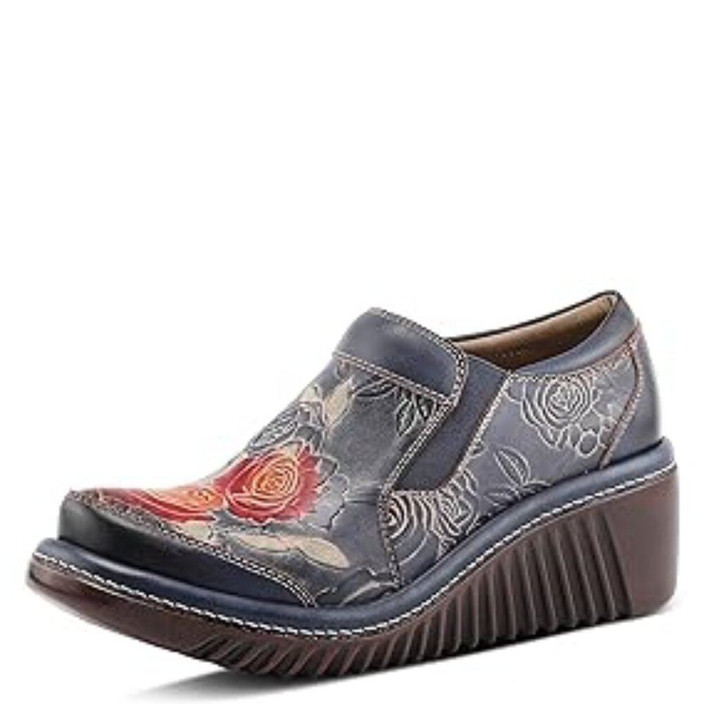 BNIB Spring Step L'Artiste Women's Fischer Shoes Navy Multi EU 40 / US 9